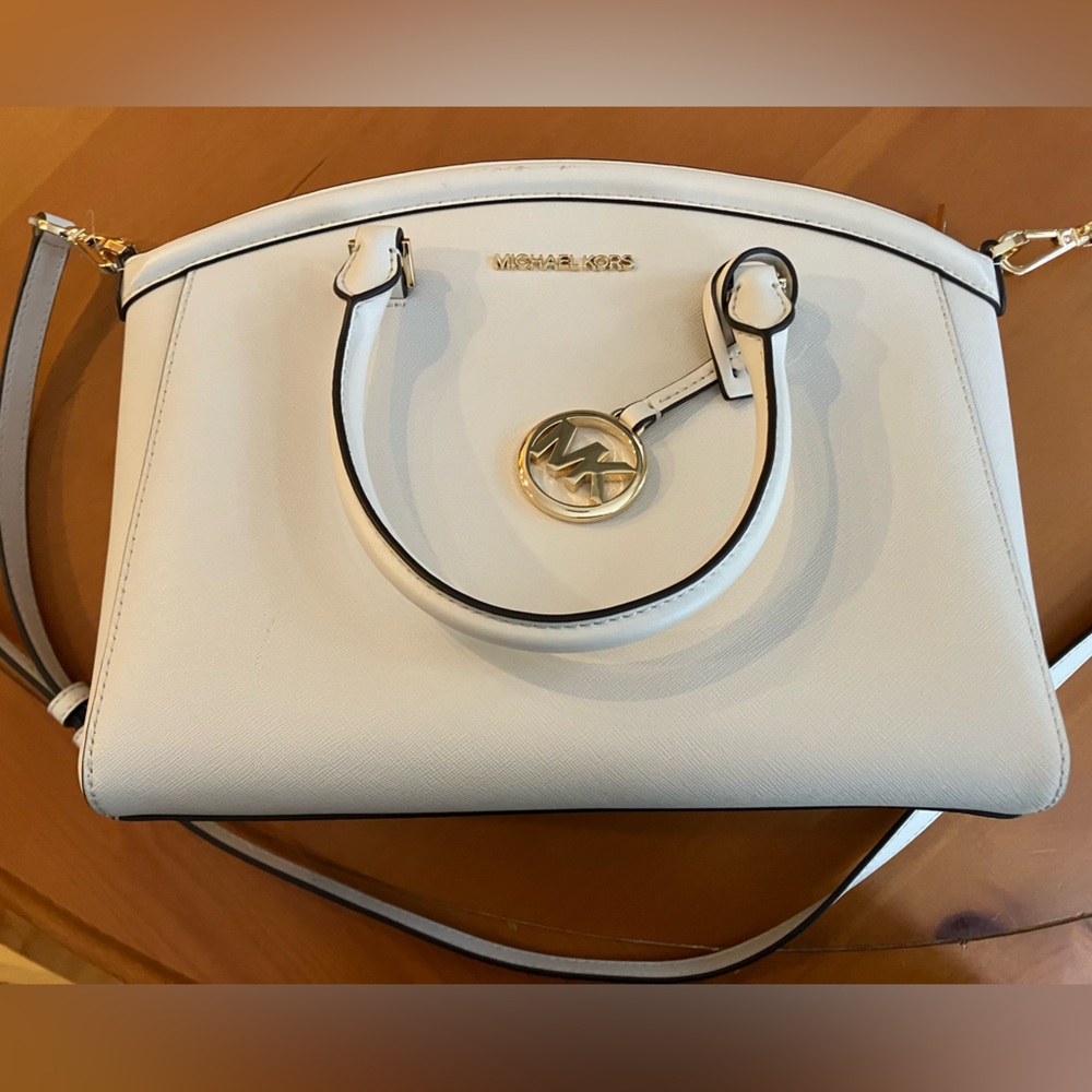 Michael Kors Yara Handbag in Light Cream
